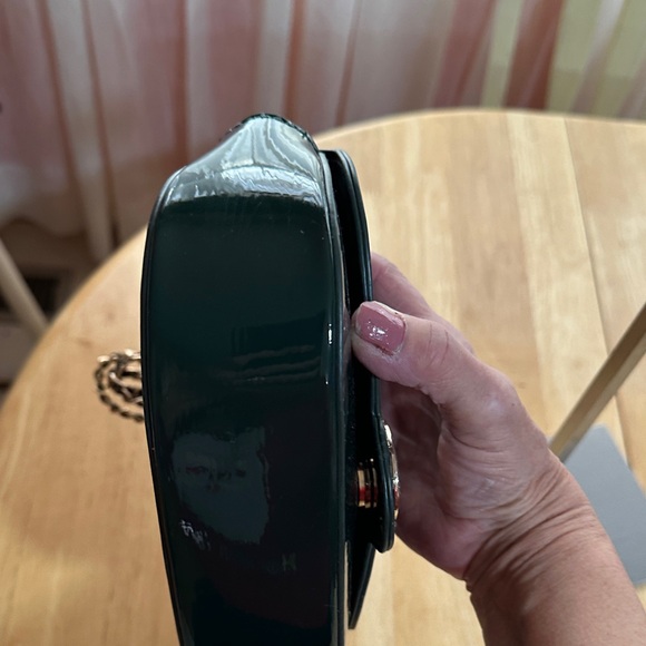 Valentino Orlandi Dark Green Patent Leather Shoulder Bag - Picture 5 of 8